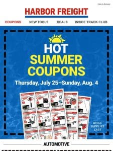 Summer Savings Continue with NEW COUPON DEALS!