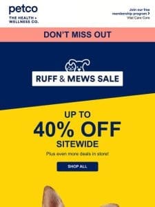 Sun’s out， deals out: 40% OFF sitewide ??