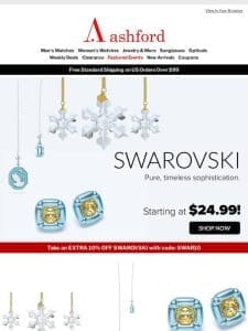 Swarovski Deals: Luxe Jewelry Starting at $24.99!