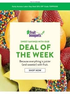 Sweeten Labor Day with 20% Off Fruit Bouquets!