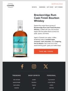 Taste the Harmony of Breckenridge Rum Cask Bourbon