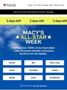 That’s (almost) a wrap on Macy’s All-Star Week ??