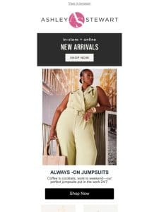 The ALWAYS-ON jumpsuit works as hard as you!