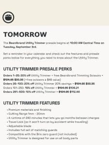 The Beardbrand Utility Trimmer Presale Starts Tomorrow