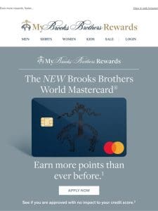 The NEW Brooks Brothers World Mastercard