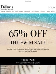 The Swim Sale: 65% Off Happening Now!