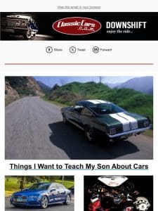 Things I Want to Teach My Son About Cars