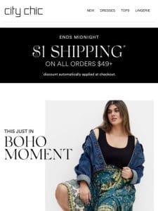 This Just In: Boho Moment + $1 Shipping* Ends Midnight