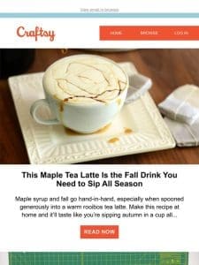 This Maple Tea Latte Is the Fall Drink You Need to Sip All Season