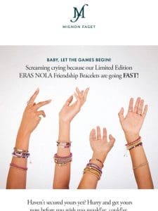 This is NOT a drill! Get your ERAS NOLA bracelet now!!