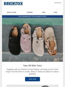 This is a first: Suede Tokio Clogs