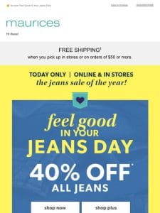 This is big (like， 40%-off-all-jeans BIG ??????)