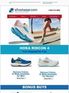 Time to try Hoka! New Sleek Rincon 4 has Dropped!