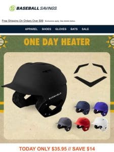 Today Only: Save $14 On Evoshield XVT 2.0 Batting Helmet!