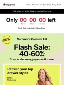 Today only! 40-60% off underwear & more for everyone