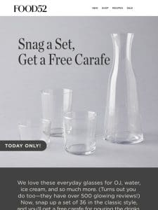 Today only! Free gift with our best-selling glasses.