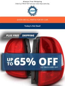 Today’s Deals for Your Car or Truck