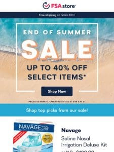 Top summer sale picks up to 40% off!