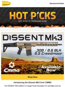 Trending on GunBroker.com: Tisas Carry DS & Duty DS， CMMG Dissent Mk3， RIA SA-1622， Ruger American Gen2 Rifle， Rossi R95 Lever Action