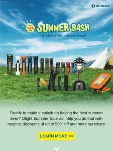 UP TO 50% OFF | Summer Bash Starts Now!