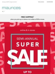 UP TO 75% OFF ?? Semi-Annual SUPER Sale starts NOW!