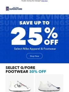 Up To 25% Off Select Nike Footwear and Apparel