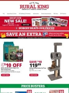 Up to $10 Off All In-Stock Victor Dog & Cat Food， Save $10 on Deluxe Kitty Suite Cat Tower， $2 Off SPORTMiX Dry Dog Food & More!