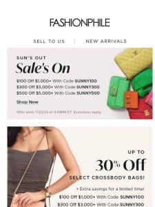 Up to 30% Off Crossbody Bags!