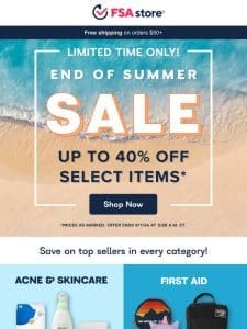 Up to 40% off skincare， suncare & so much more…