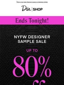 Up to 80% off Ends TONIGHT!