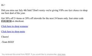 VIP July 4th Sale Extension Inside!