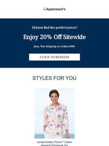 Want 20% Off Sitewide? It’s Time for Something Timeless