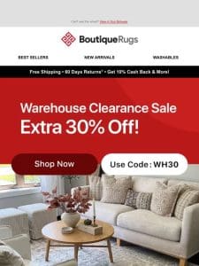 Warehouse Clearance: Steals You Can’t Resist!