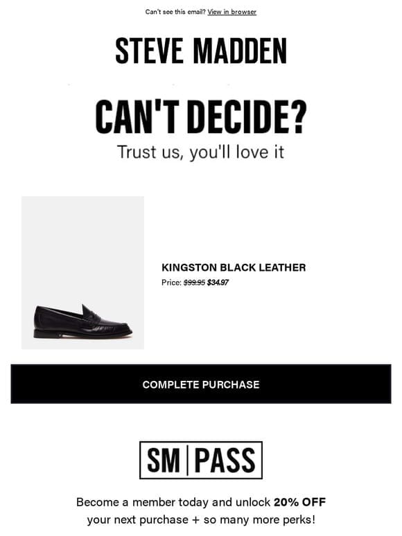 We Noticed You Noticing KINGSTON BLACK LEATHER?