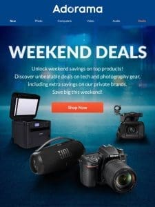 Weekend Deals: Save on Photography and Tech Gear