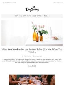 What You Need to Set the Perfect Table