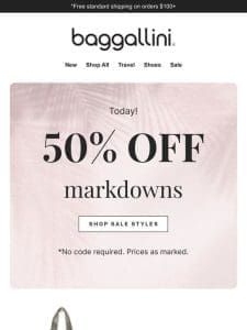 While Supplies Last: ?50% ?off Markdowns