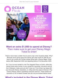 Win a $1，000 Disney gift card