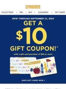 YAY a Back-to-School surprise! $10 GIFT COUPON