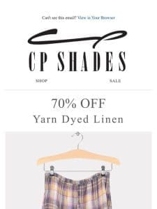 Yarn Dyed Linen – 70% OFF