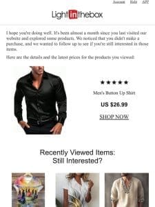 You don’t want to miss this Men’s Casual Shirts…