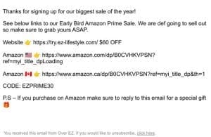 Your Amazon Prime Early Access ??