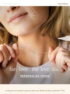 Your First Piece? It Has to Be the Love Disc