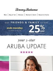 Your Pick! 25% Off the Bestselling Aruba