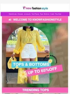 Your dream tops & bottoms sale max 65%off??