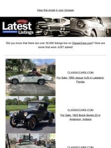 Your next set of wheels just came in. Check listings on ClassicCars.com.