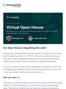 You’re Invited: Virtual Open House