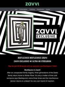 Zavvi Exclusive Alert! Beetlejuice Beetlejuice 4K Steelbook & Merch