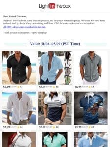 —， Don’t Miss Out on Exclusive Men’s Shirts Offers This Week!