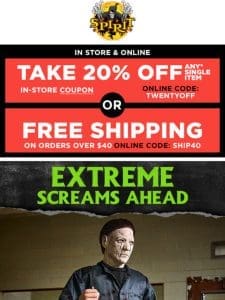 ‼️ 20% off Michael Myers， Beetlejuice & MORE